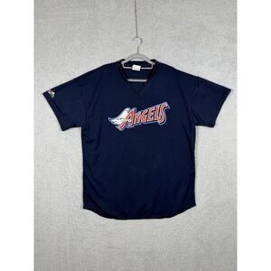 Vintage Majestic Anaheim Angels Jersey V-Neck‎ T Shirt Shirt MLB Men's Size 2XL